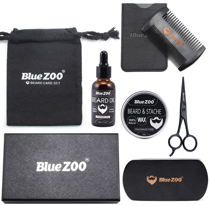 Black Bluezoo Beard Set Beard Oil