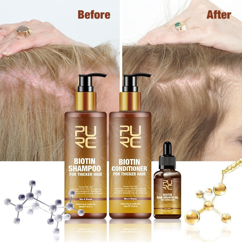 Hair Care Ginger Biotin Three-piece Shampoo Conditioner