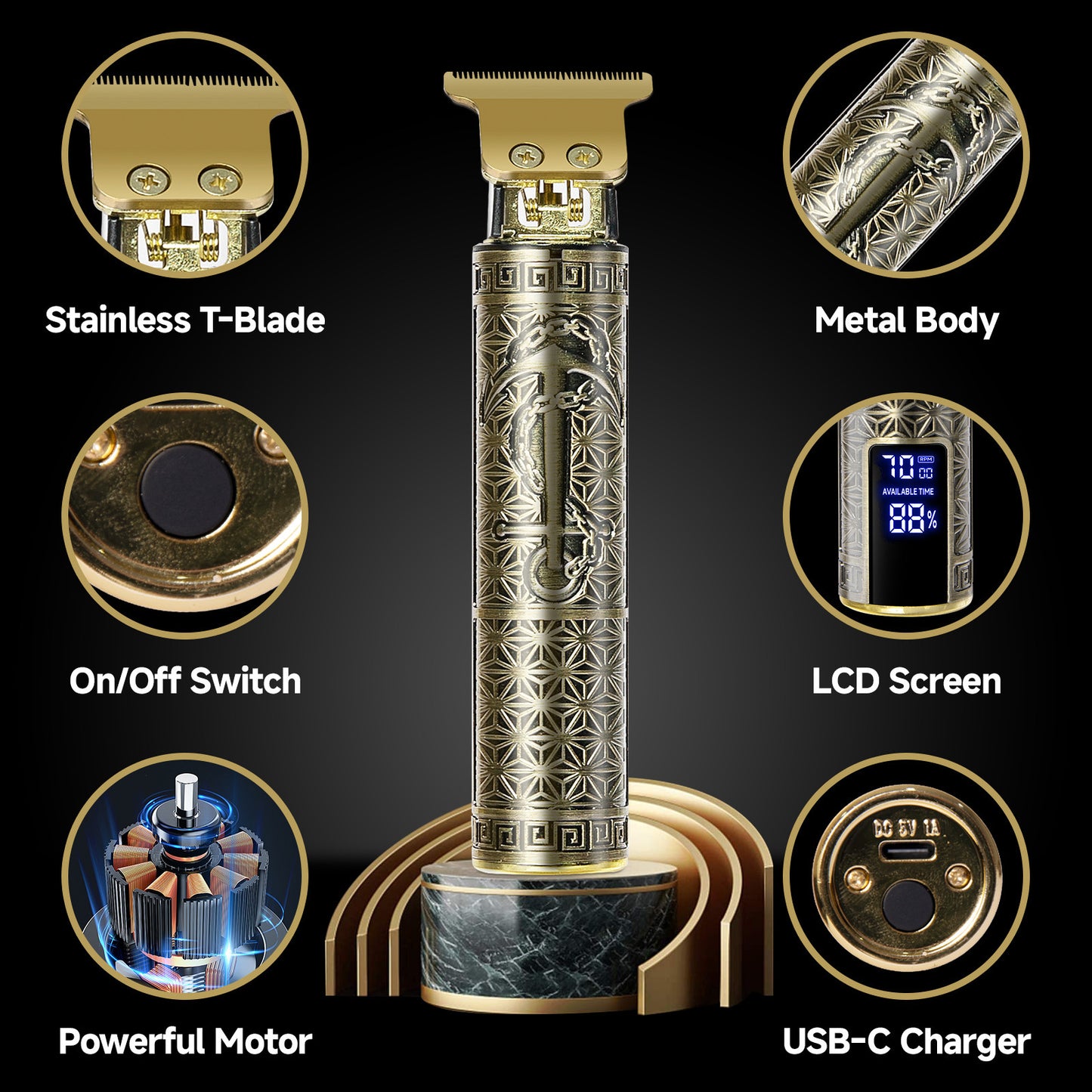 Mens Hair Clippers Shaver Trimmers Machine