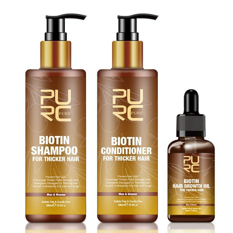 Hair Care Ginger Biotin Three-piece Shampoo Conditioner
